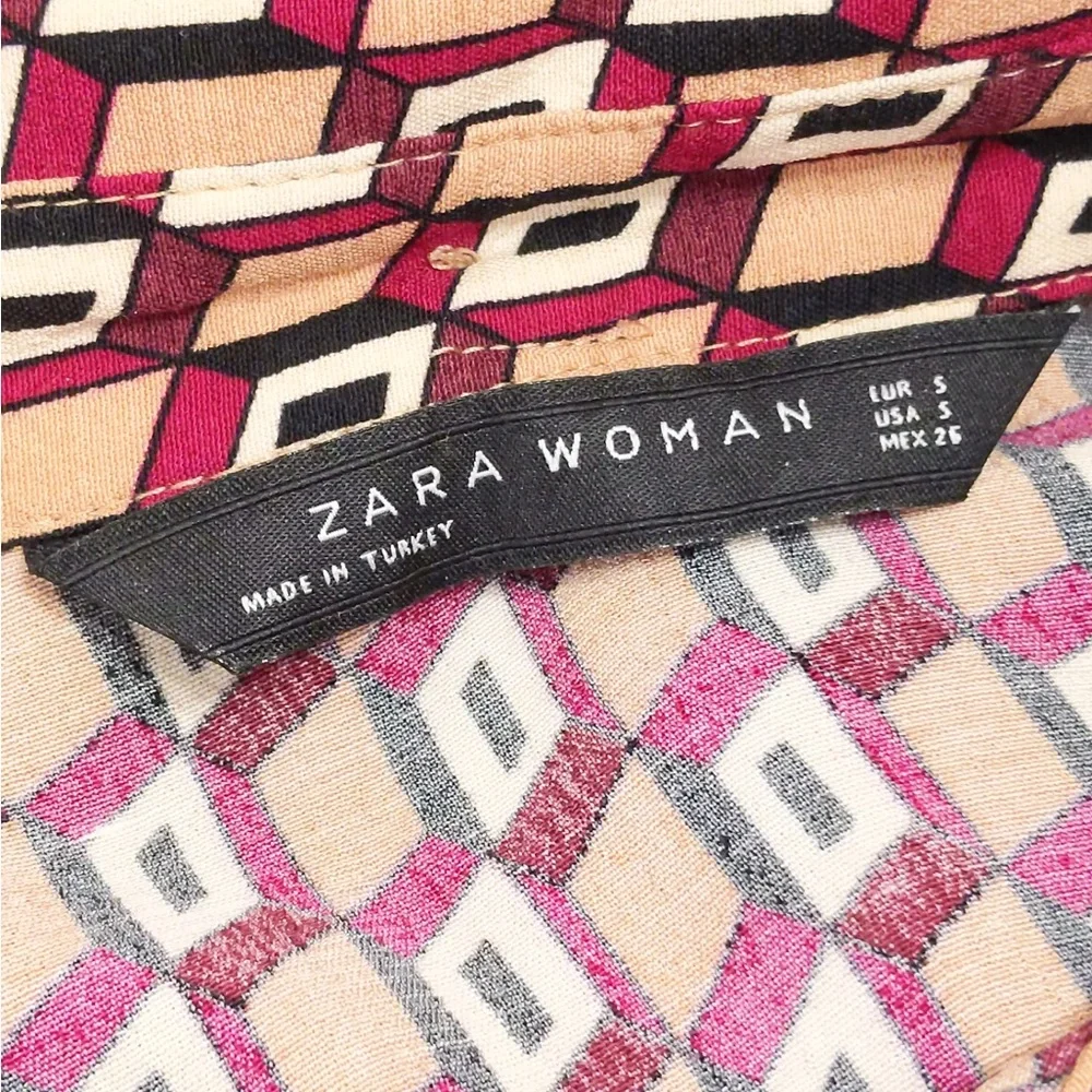 2x 👯‍♀️Host Pick⚡️Zara Geometric Print Dress with Bow Tie - Picture 7 of 11